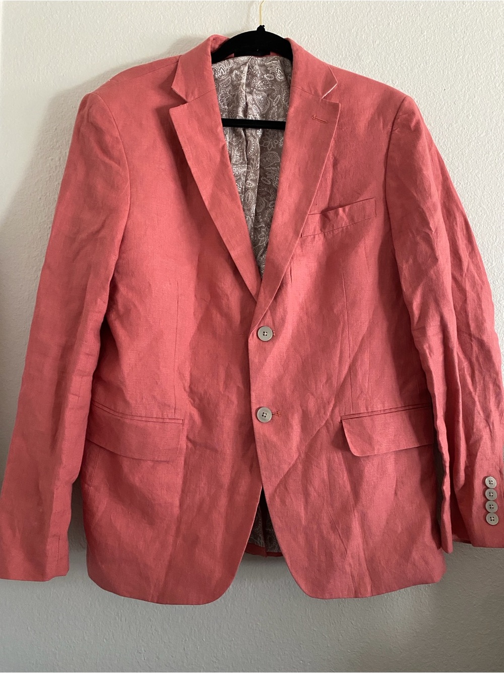 Ralph Lauren Linen Blazer Men’s Pink Resort Beach